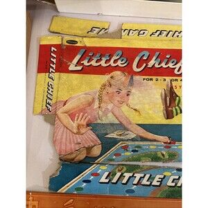 Vintage Little Chief Board Game, 1959, Whitman No. 4738. For Parts. Incomplete
